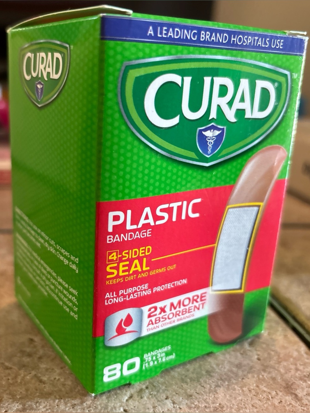 CUR45157RB Curad Assorted Plastic Adhesive Bandages, (80 Ct)